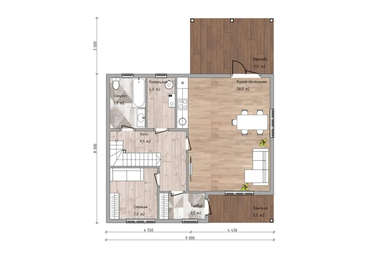 Каркасный дом «ИС-60 Август L» 158 м² — фото 5